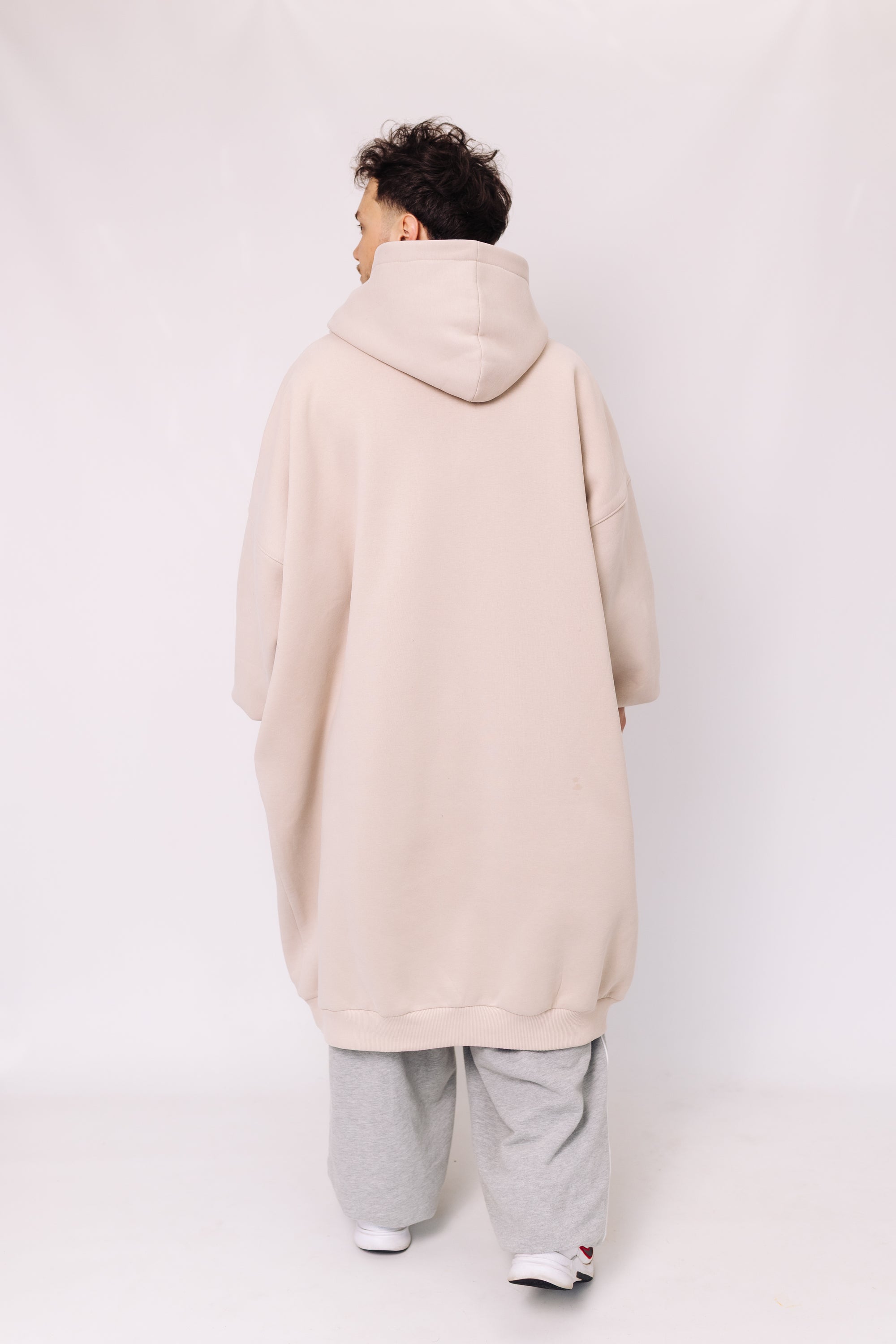 Beige Cocoon Hoodie