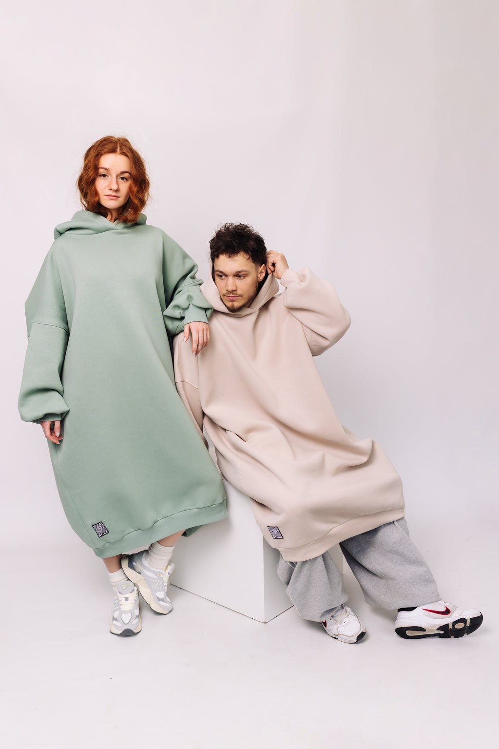 Beige Cocoon Hoodie