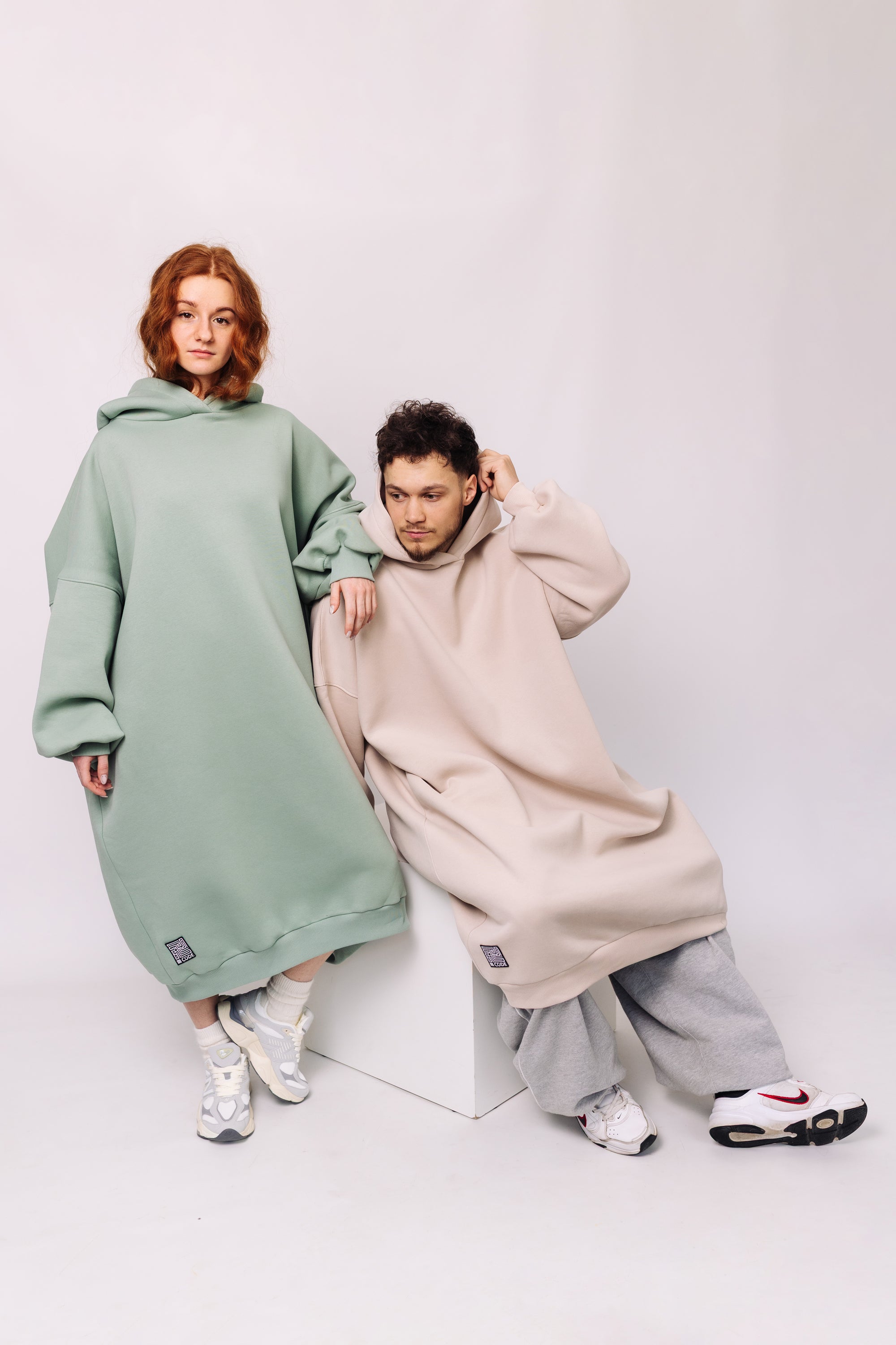 Beige Cocoon Hoodie